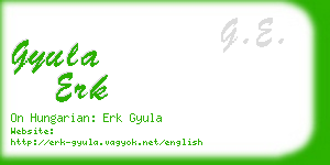gyula erk business card